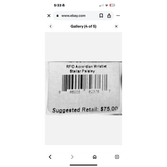 NWT Vera Bradley accordion stellar paisley wallet - Picture 5 of 5